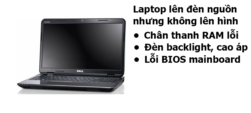 laptop không vào nguồn