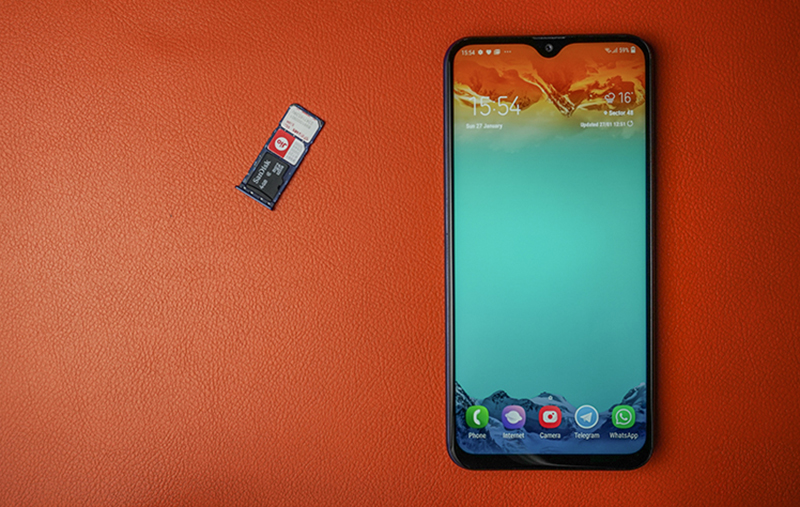 Khay sim và thẻ nhớ ngoài điện thoại Samsung Galaxy M20 chính hãng